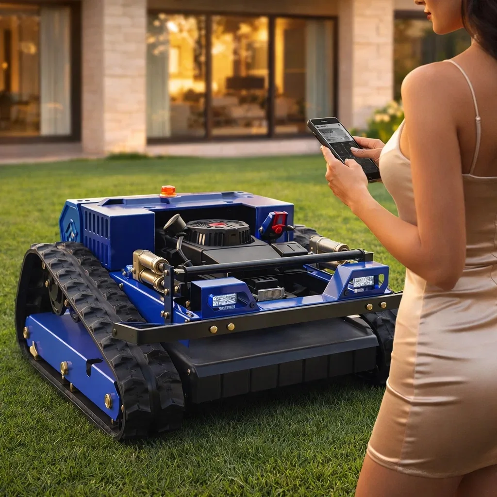 

Customized Loncin Engine Highpower E-Start Lawn Mower Remote Controlled Factory Direct Beauty Sales For Parks Gardens Farms