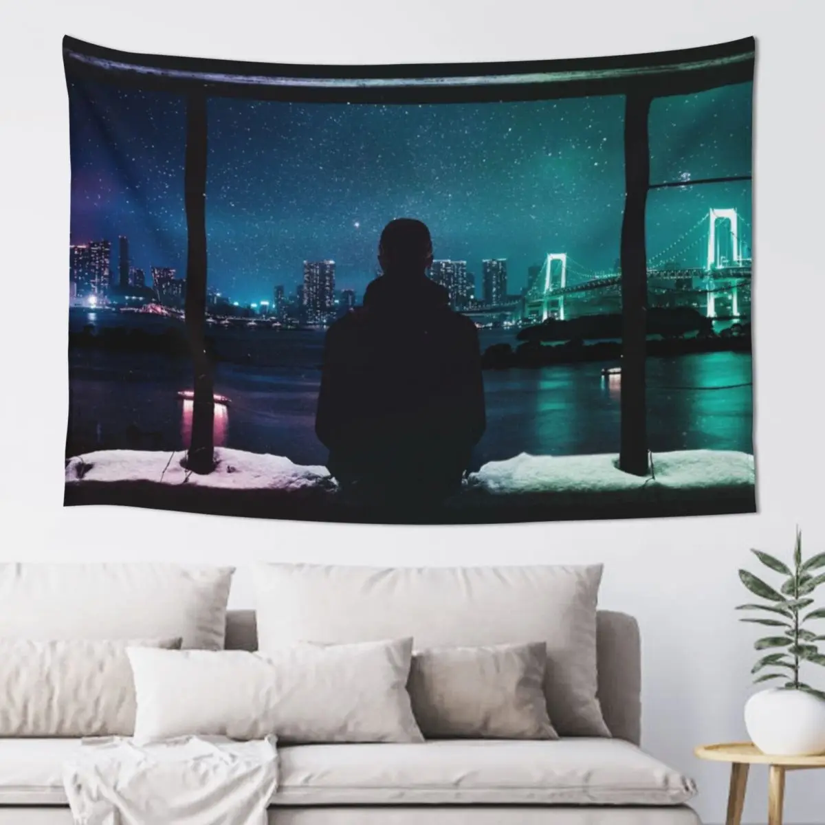 

Glowing Lives Tapestry Art Mural Room Decore Aesthetic Home Decoration Accessories Tapestry