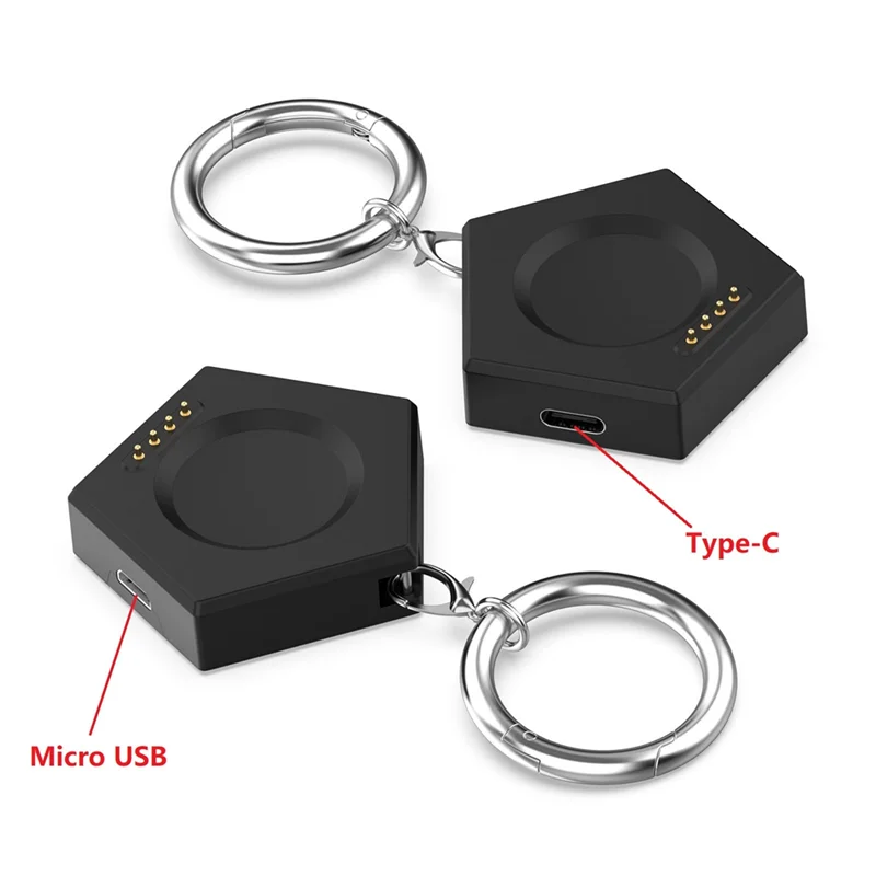 Portable Charger Type C & Micro-USB Magnetic Charger For Oneplus Watch 2 For Oppo Watch X/4 Pro/3 Pro Smart Watch