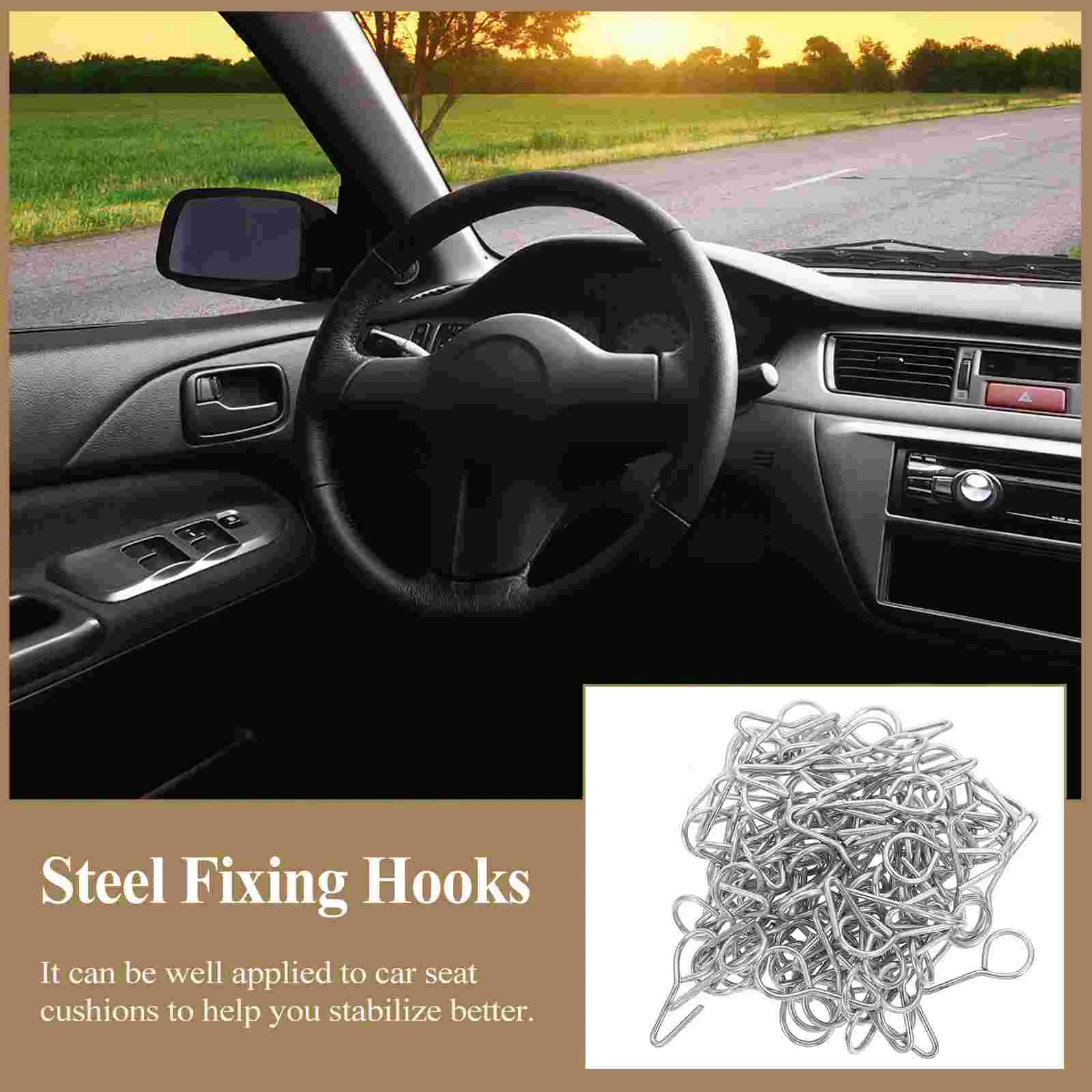 Rack Multi-functional Hooks up Heavy Duty Car Steel Silver Fastener Hanger Child Clip