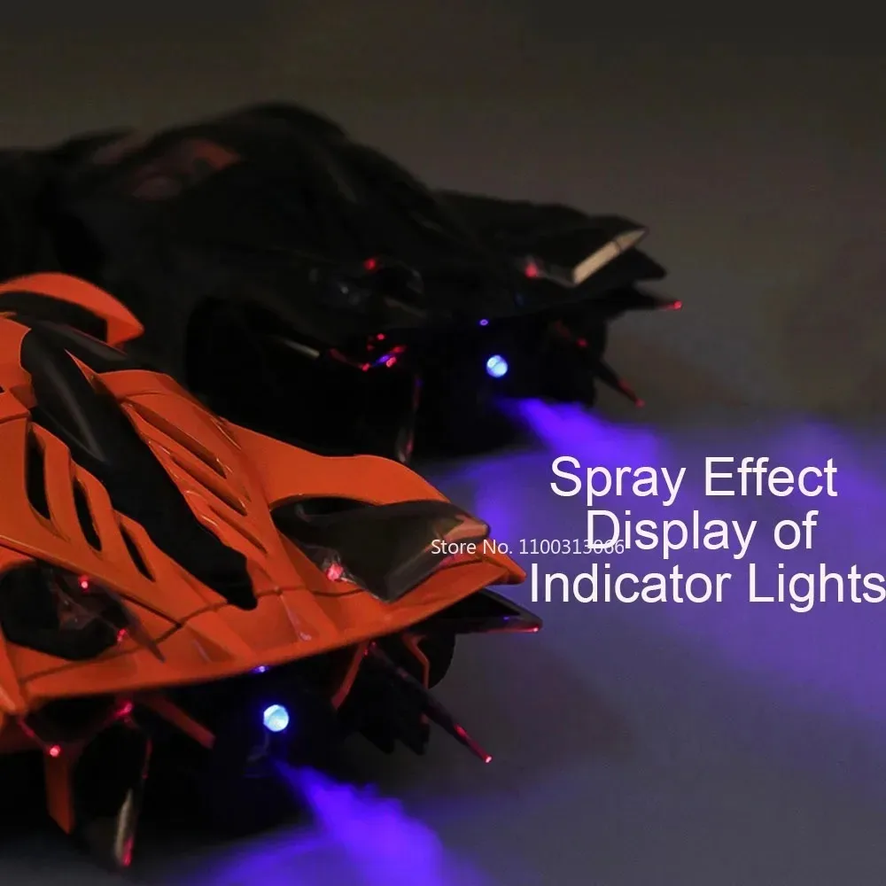 1:24 Alloy Senna EVO Cars Toy Diecast Model Can Spray Doors Opened Supercar with Light Music Miniature Models Table Ornament