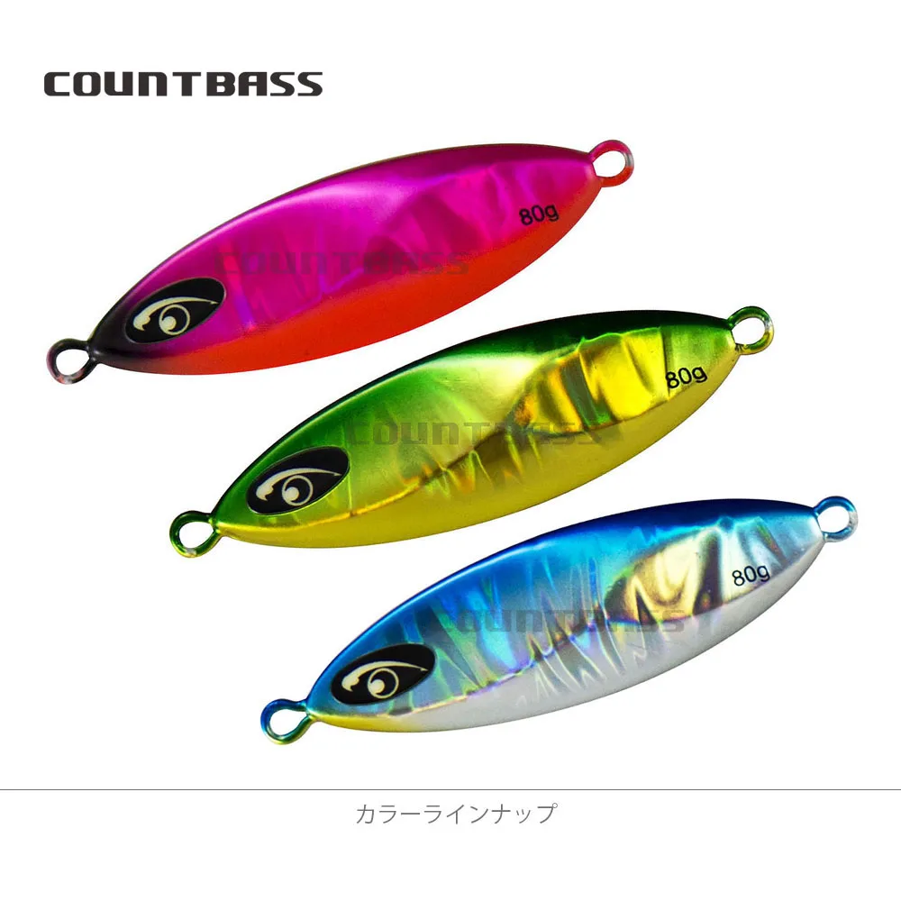 

COUNTBASS 3PCS 20g 30g 45g 60g S2 Short Slow Pitch Metal Jigs Fishing Lure with Luminous Eye Jigging Lures Angler's Chooice