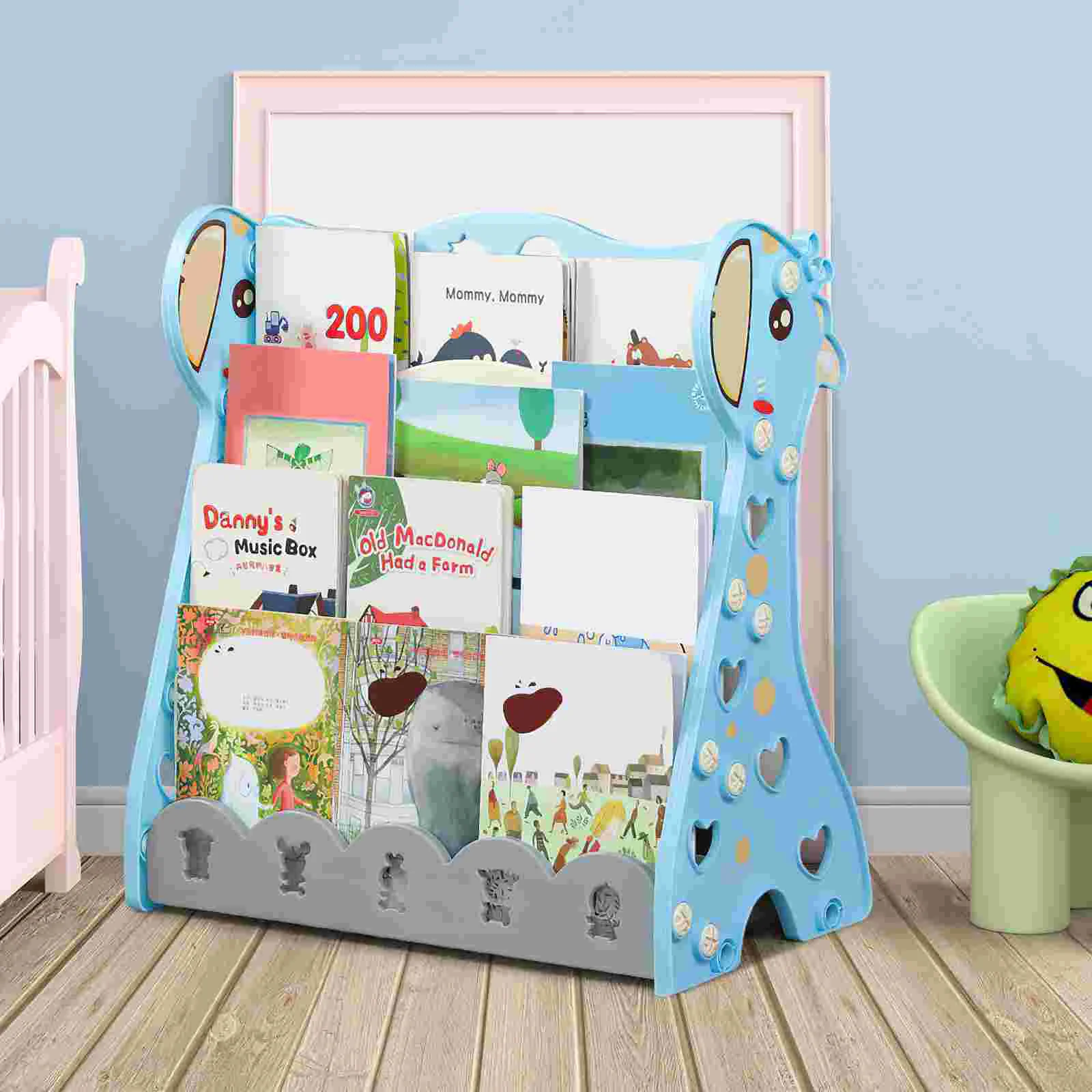 Kinder Kindergarten Bücherregal Kleinkind Bücherregal Kinder regal Lagerung Bücherregale Schreibwaren halter Home Stand für Dekor