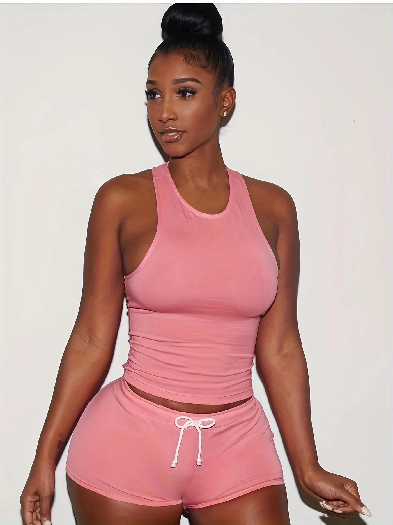 Summer Super Short Cotton Shorts Europe And The United States Creative Vest Summer Fashion Shorts Vest Elastic Slim Shorts Vest