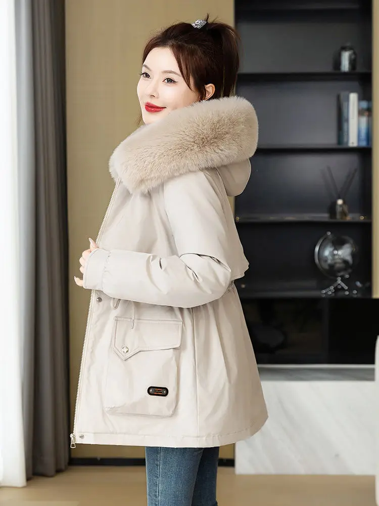 

Женская зимняя утепленная куртка-парка из водонепроницаемой ткани, повседневная, спортивная, стеганая, для студентов, привлекательная