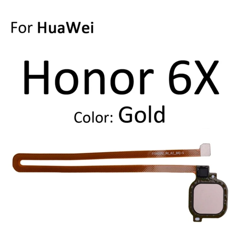Fingerprint Sensor Home Button For HuaWei Honor 6C 6A 6X 5C Pro GR5 2017 Touch ID Return Button Menu Connector Flex Cable Ribbon