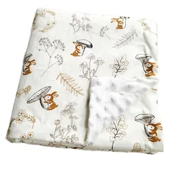 Baby Blanket Newborn Stroller Cover Cartoon Comforting Doudou Blanket Children's Stroller Seat Blankets Baby Bedding Swaddle