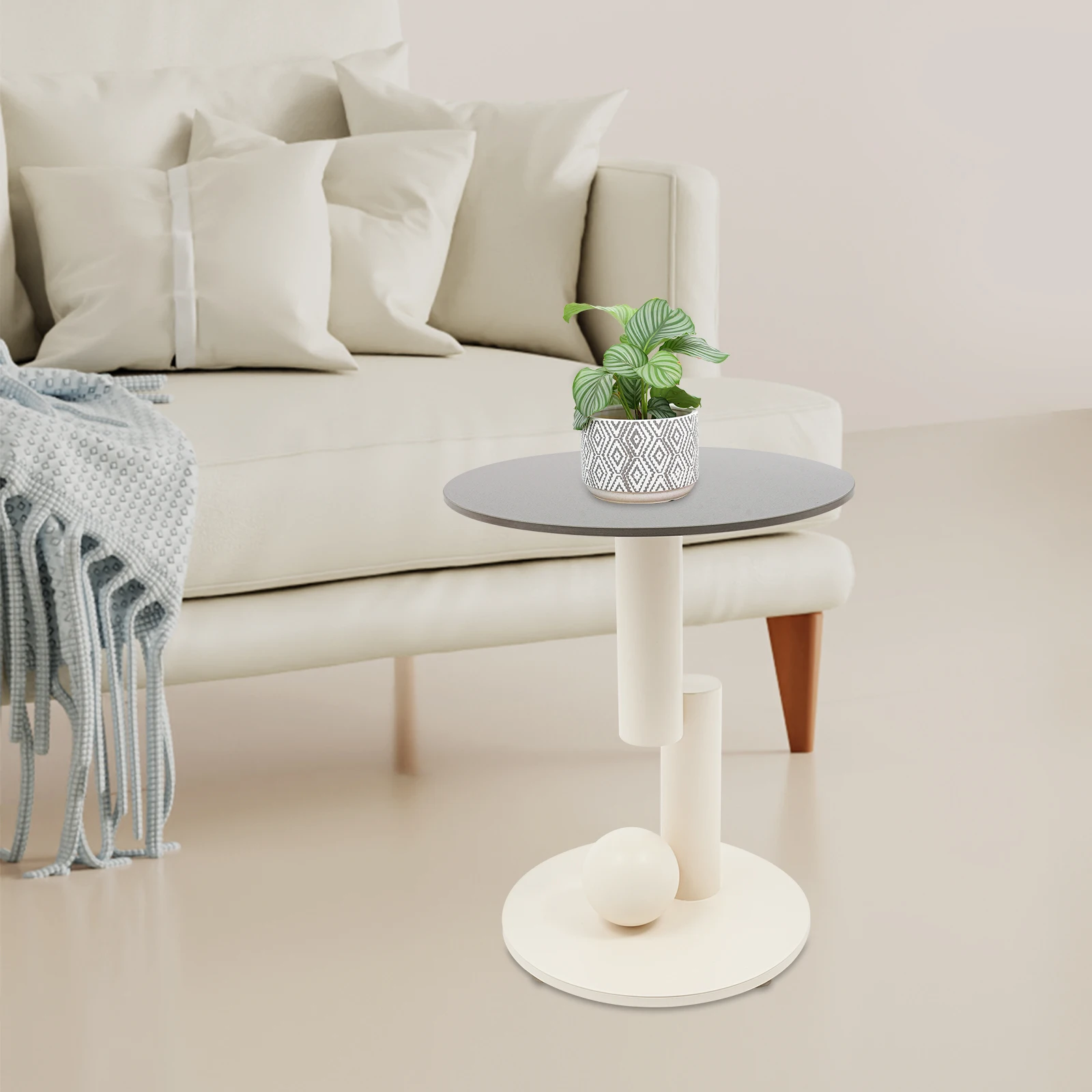 

Modern Coffee Table for Living Room, Unique Circle Center Table