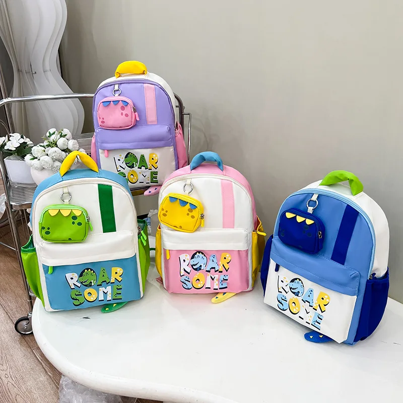 Sac à dos de dessin animé mignon pour enfants, sacs à dos pour enfants, sacs d'école pour garçons, mère, fille, dinosaures