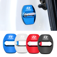 4PCS Car Door Lock Cover Stainless Steel Protection Accessories For Hyundai Genesis N-LINE I10 I20 I30 I40 IX20 IX35 Kona Getz