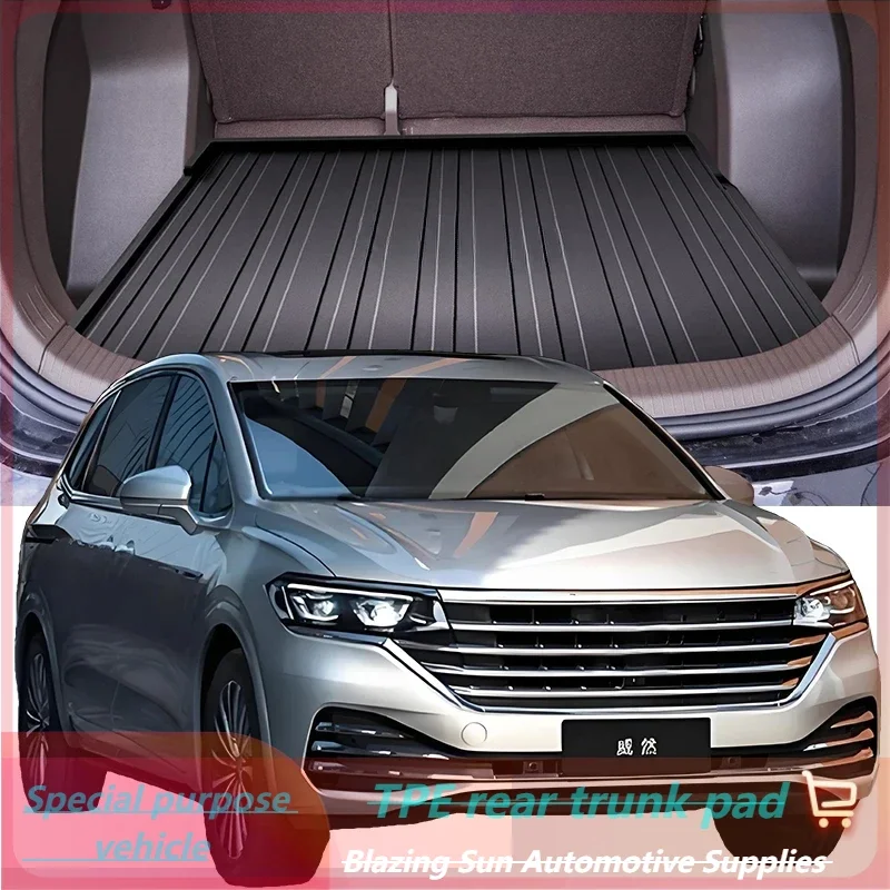 Car Auto Rear Boot Cargo Liner Tray Trunk Mat Carpet for Volkswagen VILORAN 2020- Cushion Pad Carpet Pad Anti-dirty Anti-water