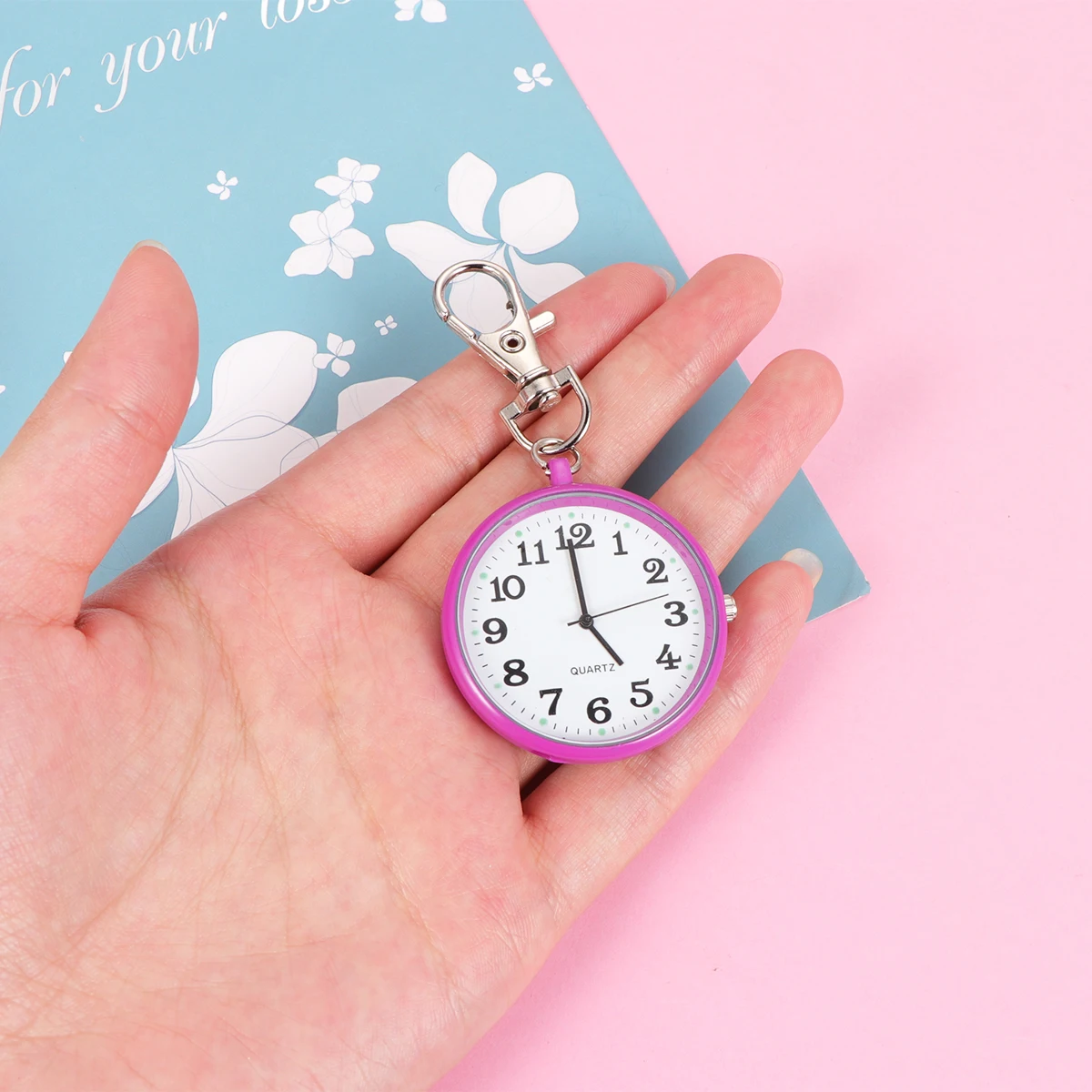 

Retro Vintage Pocket Watch Pendant Chain Necklace Sky Blue Easy Wind Accurate Movement Wearable Gift For Men Women Hanging