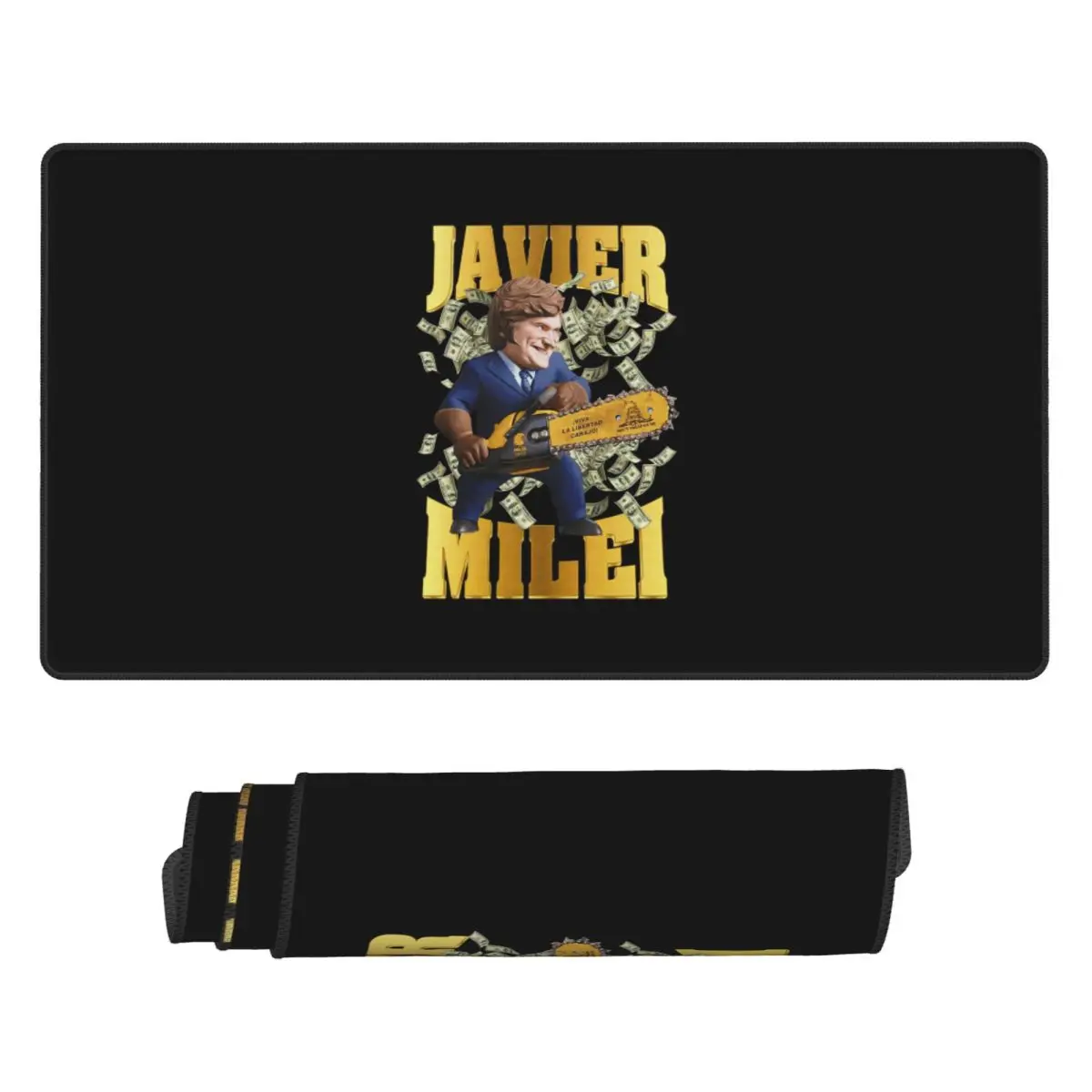 

Large Mouse Pad Javier Milei Currency Gamer PC Laptop Mats Keyboard Carpet Computer Gaming Office Accessories Desk Mat