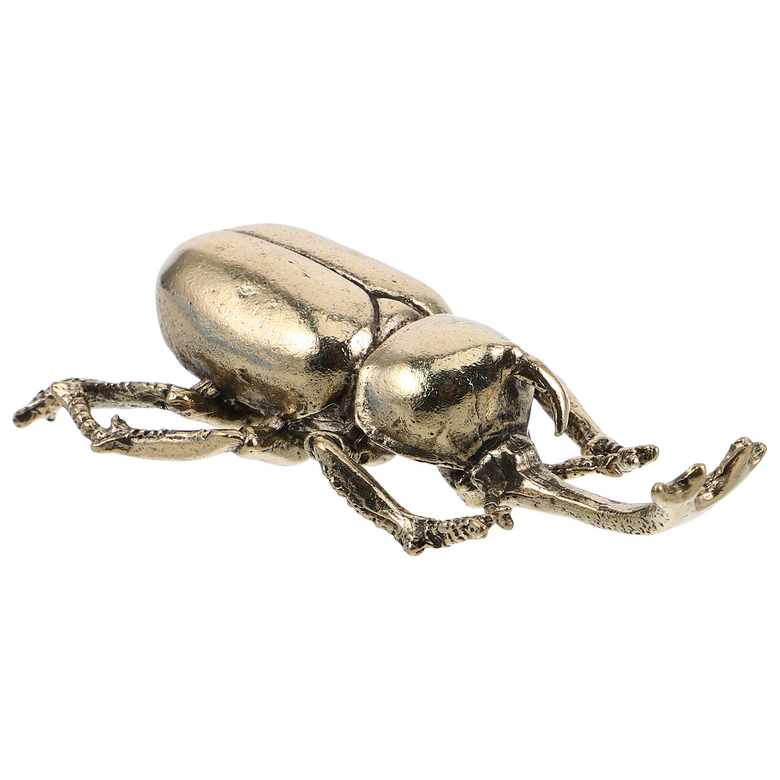 

Vintage Copper Beetle Ornament Mini Desktop Statue for Home Office Room Table Auspicious Decoration