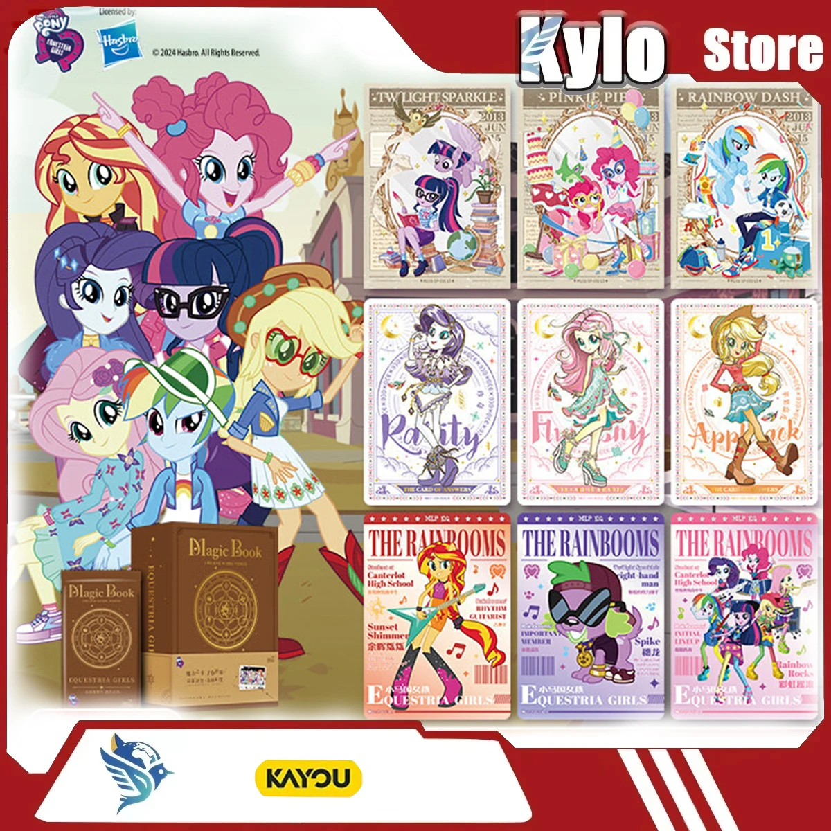 Tarjeta Coleccionable My Little Pony de Kayou Store, El Libro de la Magia, Tarjeta Oficial del Reino del Caballito, para Niñas