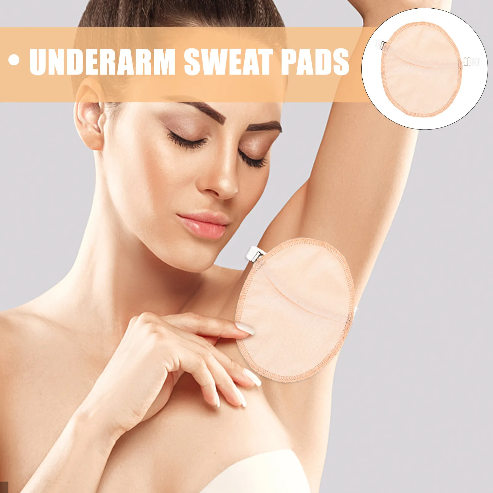 

2 пары впитывающих пот подушечек для подмышек, мягкие, дышащие, для ежедневного использования, без запаха, для женщин