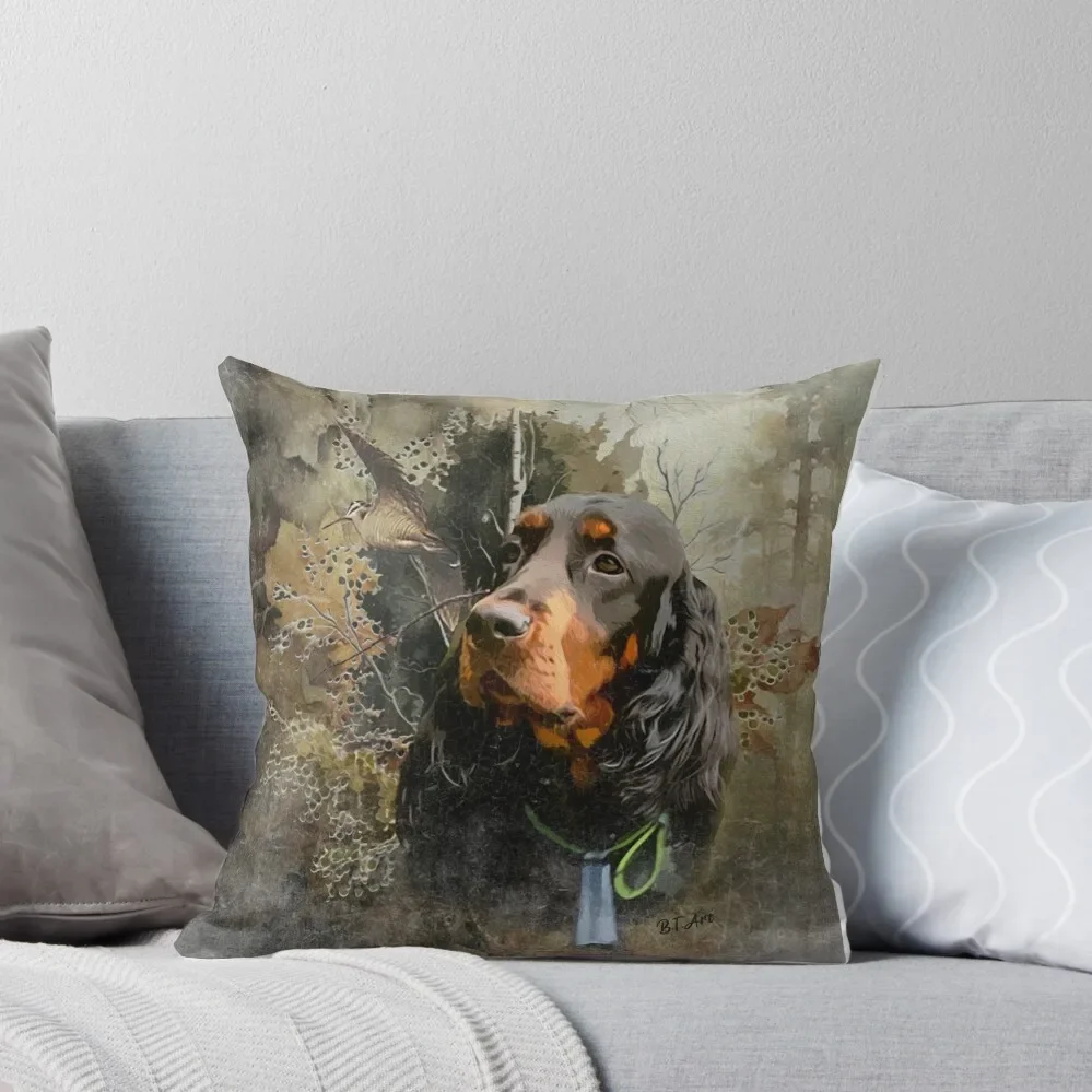 Beautiful Gordon Setter with Woodcock Throw Pillow Pillowcase Decorative Cushions For Luxury Sofa pillow