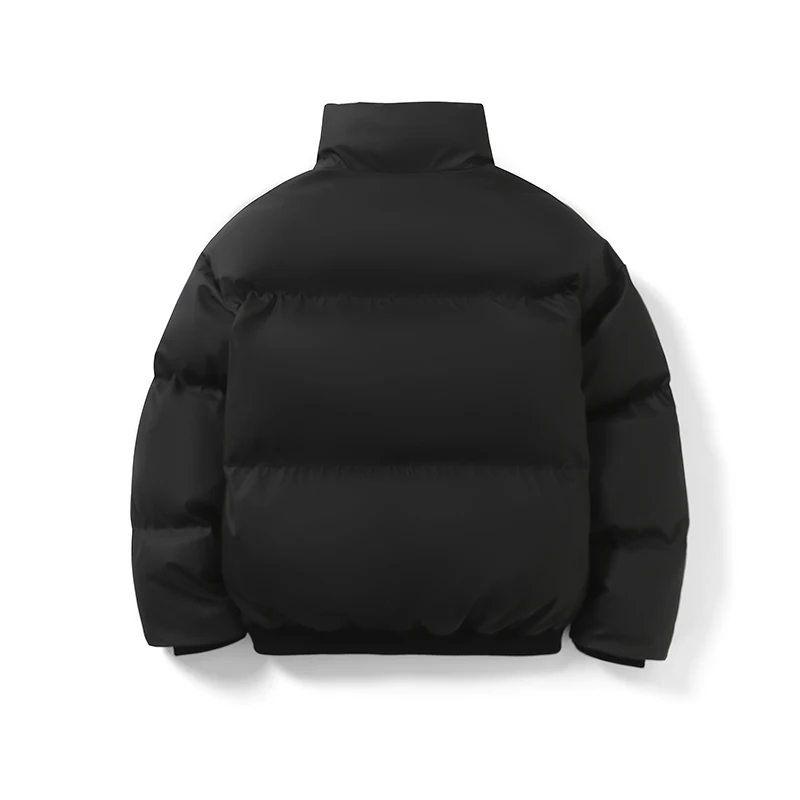 Winter Thick Warm Cotton Padde Jacket Men Stand Collar Daily Casual All-match Parka Outwear Coats Men\'s Clothing Black/Camel