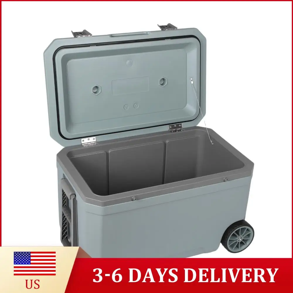 

70-литровый переносной холодильник на колесах, на 30% легче, чем ротоформованный, с ручкой, для пляжа, напитков, кемпинга, пикника, рыбалки