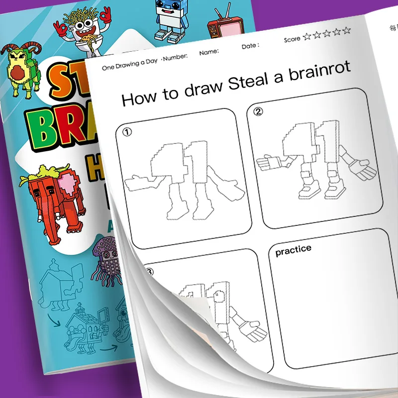 Steal a Brainrot: How to Draw & Activity Book |   Step-By-Step Guide for Kids |   Funny Meme Characters & Creatures Art Activity Book
