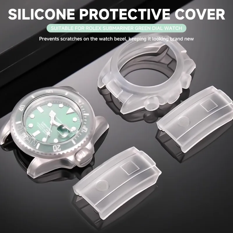 Watch Protective Case Transparent Scratch-proof Waterproof Silicone Protactive Film for Rolex Water Ghost DayTona 40mmWatch Case view 6
