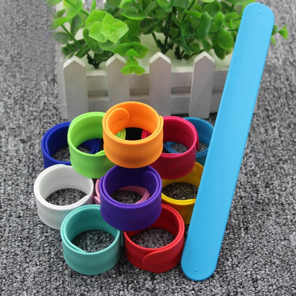 

Rainbow Silicone Bracelet Slap Bracelets Kids Girls Boys Eco Friendly Elastic Non Toxic Party Favors Birthday Gifts Multicolor