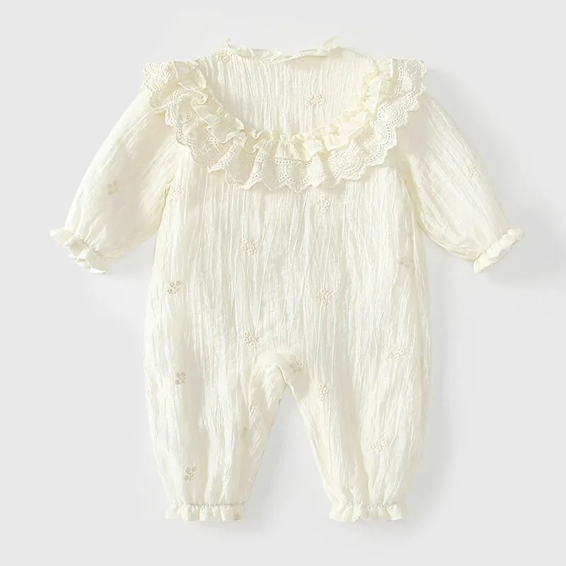 2Piece Spring Autumn Newborn Items Girls Clothes Korean Fashion Cute Princess Cotton Long Sleeve Jumpsuits+Hat Baby Stuff B280