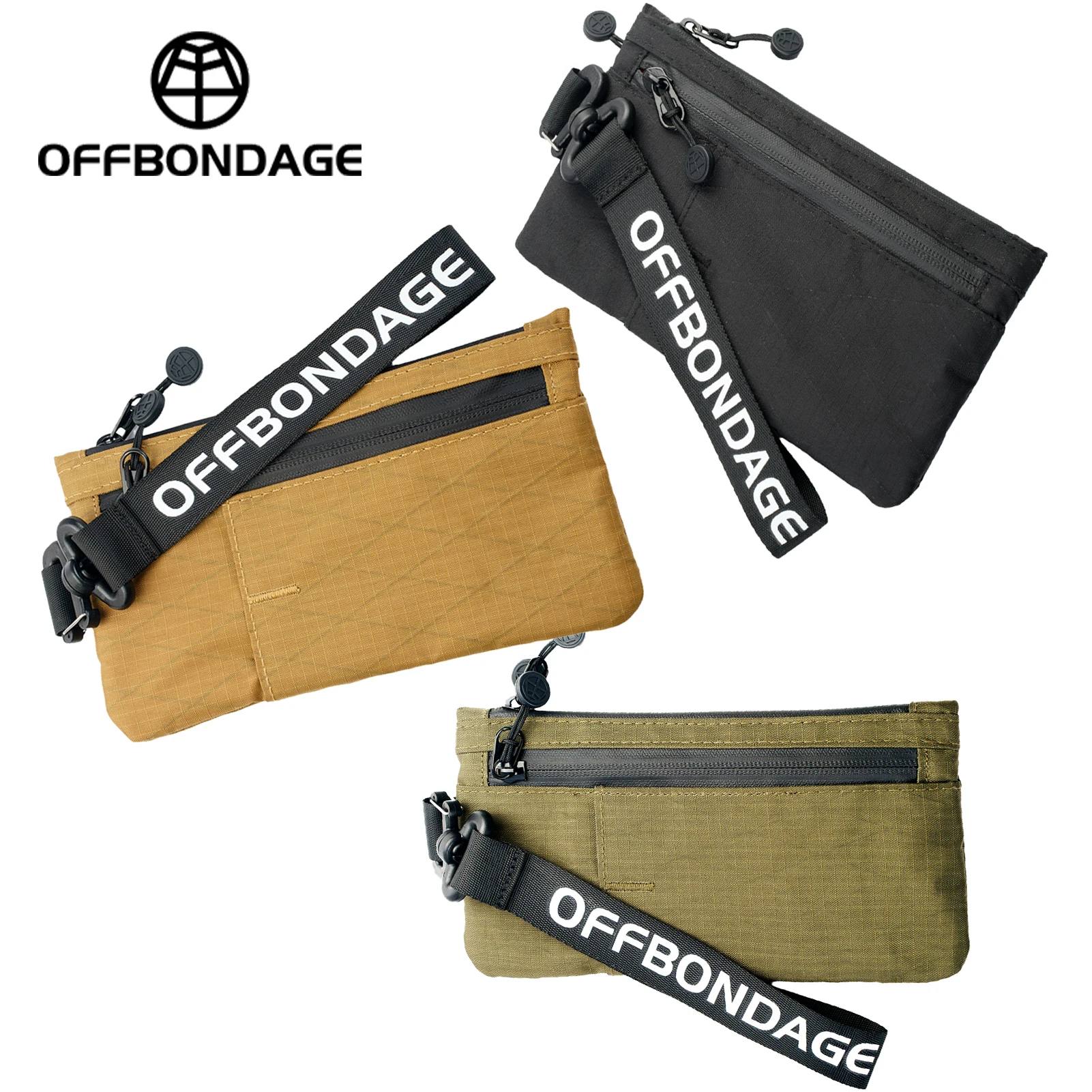 OFFBONDAGE Portable Wallet Card Bag Ultra-Light Stylish Sports Mini Credit Card Wallet with Hang Lock Compact Storage Bag