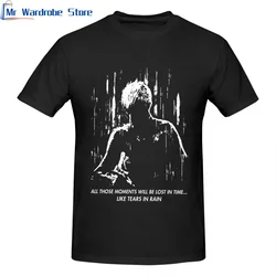 Blade Runner Like Tears In Rain T Shirt for Men Women Round Neck Oversized Graphic T Shirts Funny Tee Short Sleeve Summer