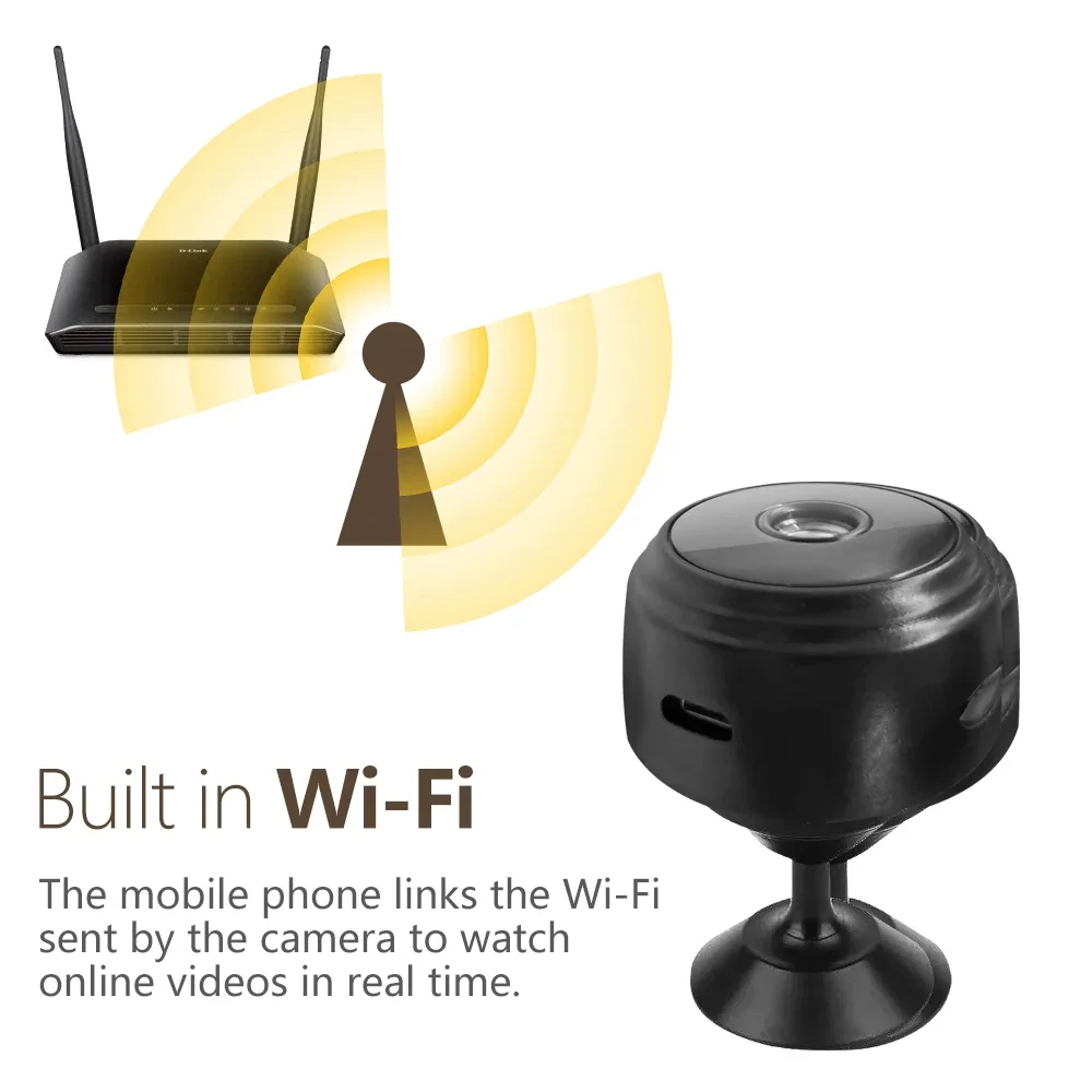 Mini caméra WiFi A9, enregistreur vidéo sans fil, enregistreur vocal, surveillance de sécurité, maison intelligente pour nourrissons et animaux de compagnie