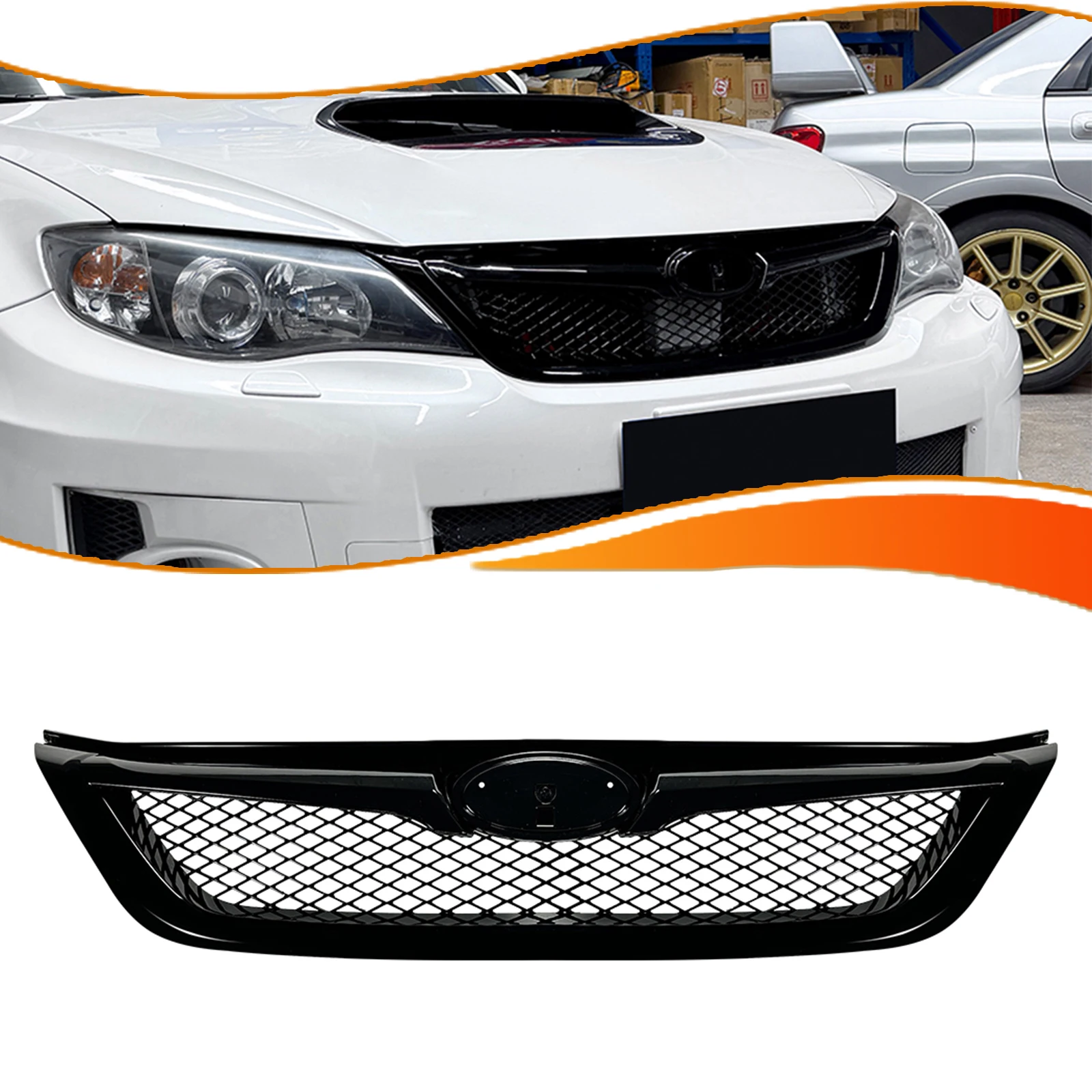 

Car Front Grille ABS Grill Bumper Hood Mesh Grid Honeycomb Style For Subaru 10.5th Gen Impreza 2011 2012 2013 2014
