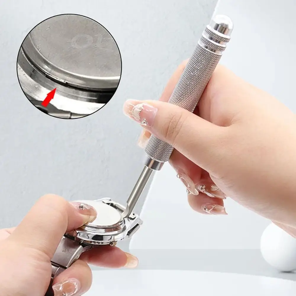 1Pcs New Remover Screw Pry Tool Metal Repair Tool Battery Change Watch Back Case Opener For Watchmaker Press Back Case Remover