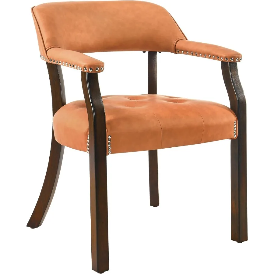 كراسي تناول الطعام مع كرسي مكتب منجد بأذرع ومسامير معدنية. كراسي كابتن PU Boss كراسي كلاسيكية لهجة البراز لـ