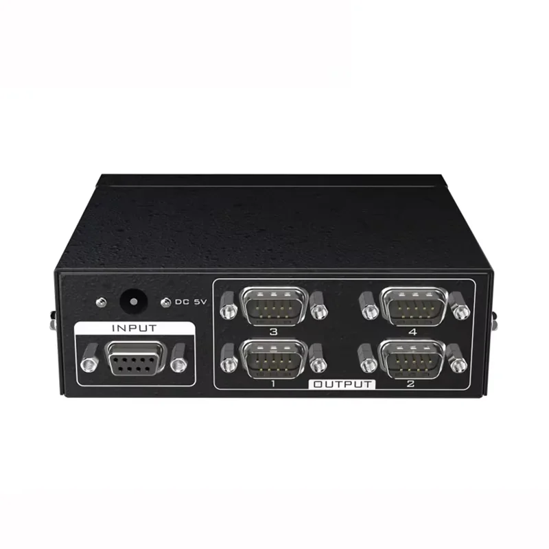 MT-VIKI RS232 Splitter 4 Ports DB9 Serial Splitter 1 in 4 out Support Bidirectional Transmission Serial adapter MT-RS104