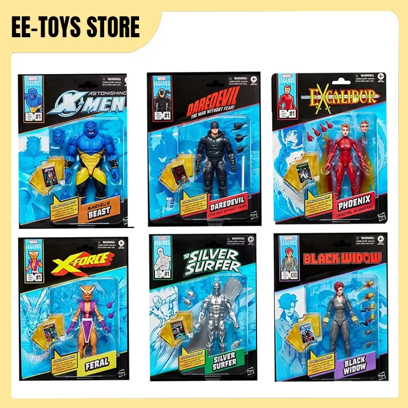 6-Inch Marvel Legend Series Marvel'S Beast Phoenix Silver Serfer Black Widow Daredevil Feral Action Figure Model Collect Toy Gif