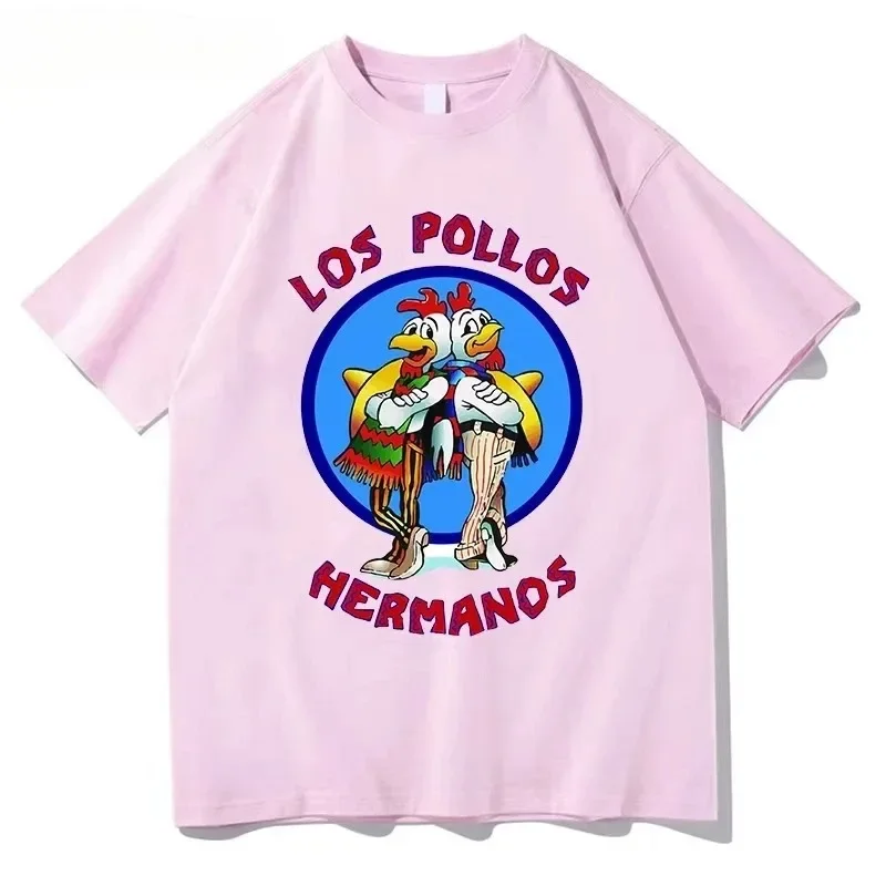 Los Pollos Hermanos T-shirt for kids, 100% cotton, funny yellow T-shirt with Los Pollos Hermanos print from Breaking Bad