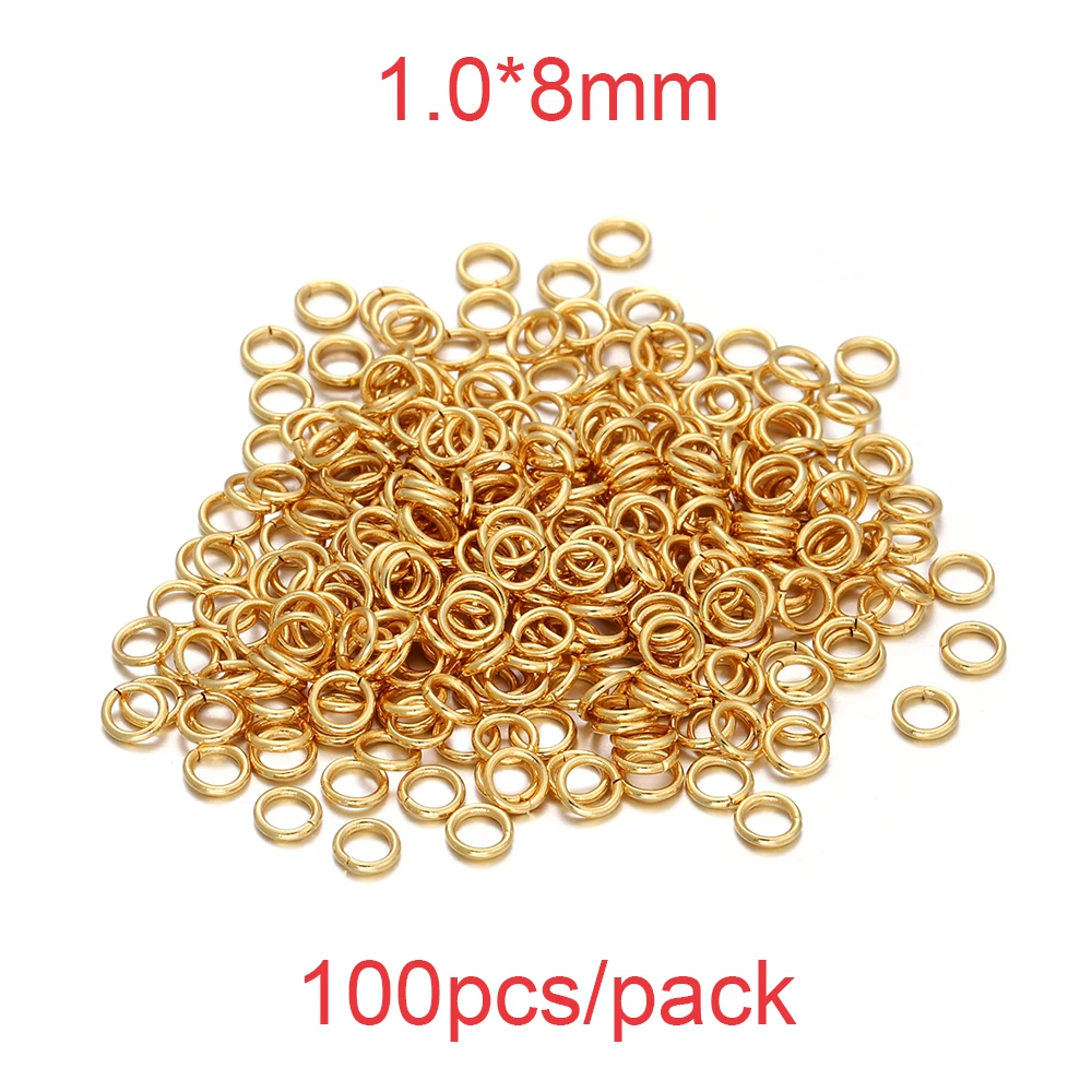 30–200 Stück 3–25 mm Edelstahl-Spaltring, offene einzelne Schleifen, Biegeringe, Verbinder für DIY-Schmuckherstellung, Zubehör