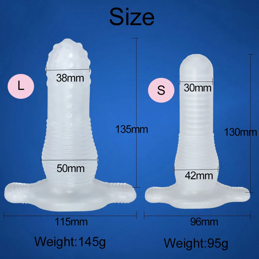 Consolador con tapón Anal, dilatador de ano, pene, tapón Anal hueco, agrandamiento del pene, funda para pene, producto de expansión de túnel para juegos de adultos