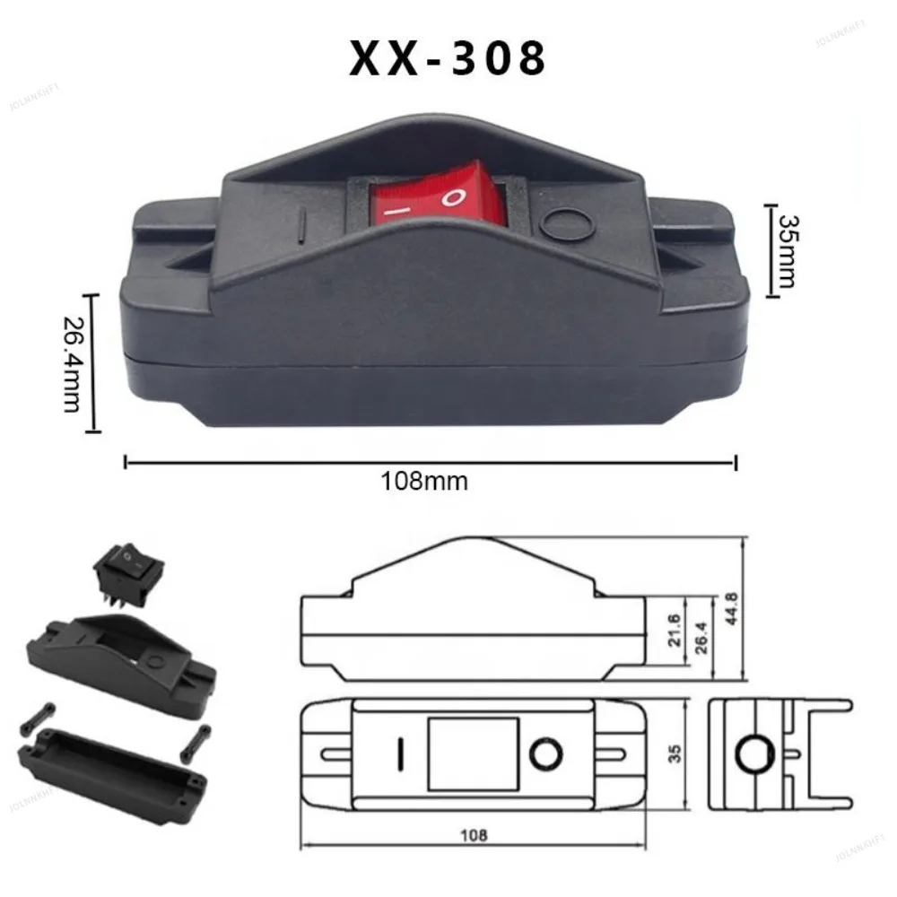 Rocker Appliance Switch 1-5Pcs Inline Cord Switch 16A AC125V/250V Large Current in-Line on/Off for High Power Lamp or Equipment
