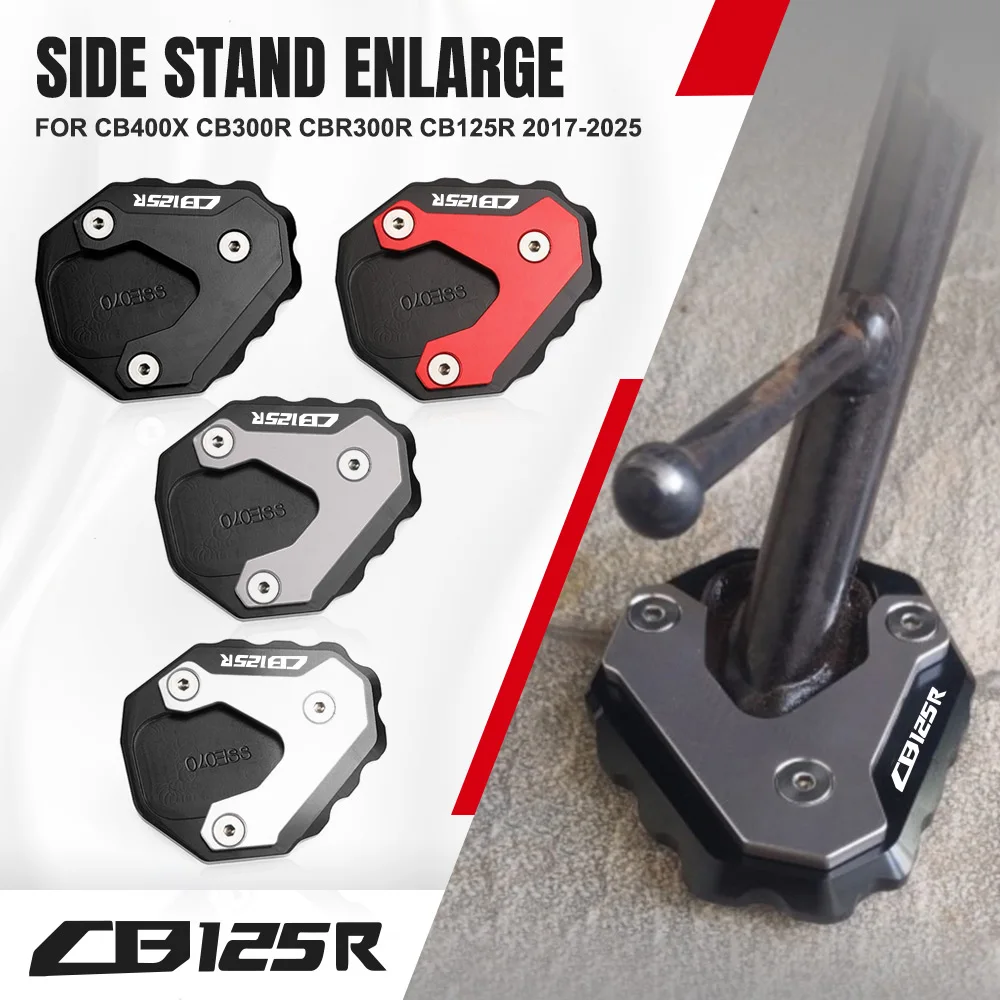 

FOR HONDA CB400X CB300R CBR300R CB125R 2017-2025 2024 2023 2022 Motorcycle Kickstand Support Plate Foot Side Stand Extension Pad