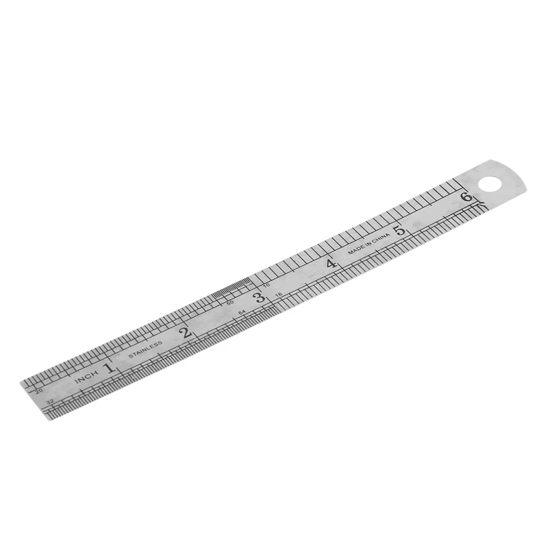 15cm 6 Inch Stainless Metal Ruler Measuring Tool