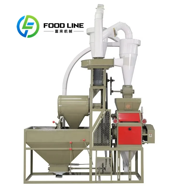 Horizontal Corn Wheat Flour Mill Mobile Caster Base Supports Free Relocation Between Farm Wheat And Corn Processing Zones