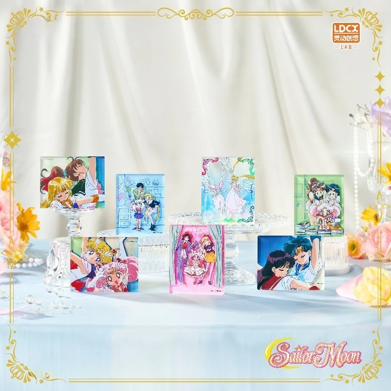 LDCX Sailor Moon Tsukino Usagi Mizuno Ami creative acrylic card brick blind box high-looking girl heart ornaments surprise gift - view 5
