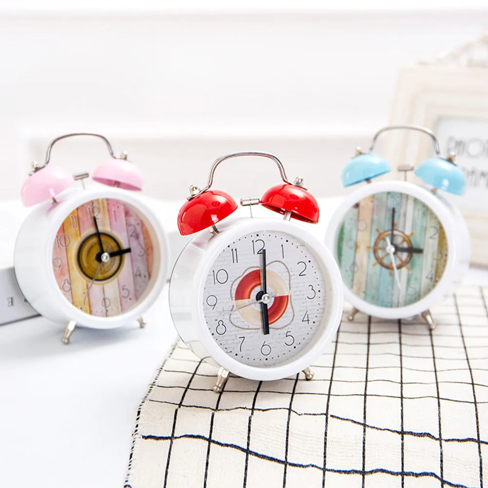 1Pcs Fashionable Cartoon Alarm Clock Desktop Decor for Room Office Premium Material Punctual Alarm Wake Up Clock Gift