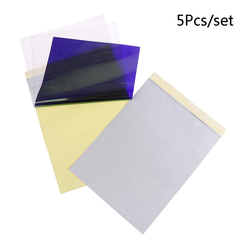 5Pcs/Set Tattoo Transfer Paper Stencil Carbon Thermal Copier Tracing Hectograph