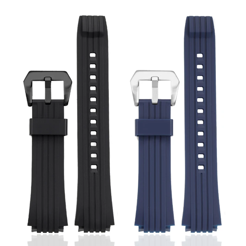 20mm Waterproof Silicone Watch Strap For Casio Edifice Series ECB-10YPB ECB-950  Special Convex Rubber Watchband Sports Bracelet