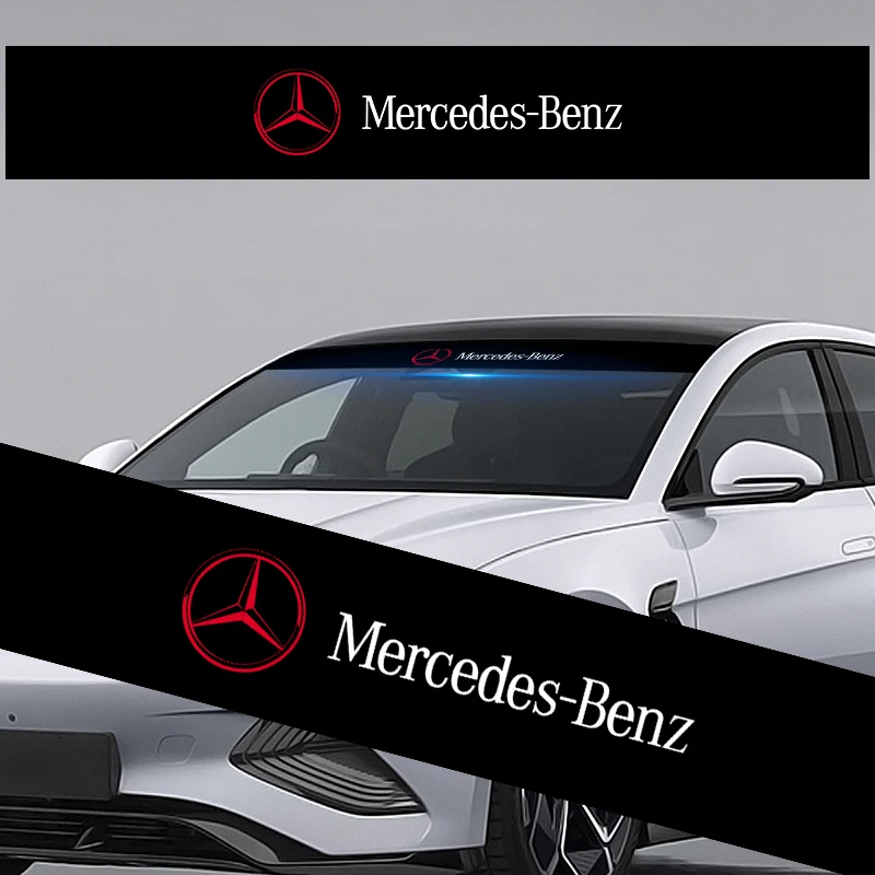 Car Front Windshield Stickers Front and Rear Decorative Decals Sticker For Mercedes Benz C350 C250 C300 W204 W108 W124 W126 W169