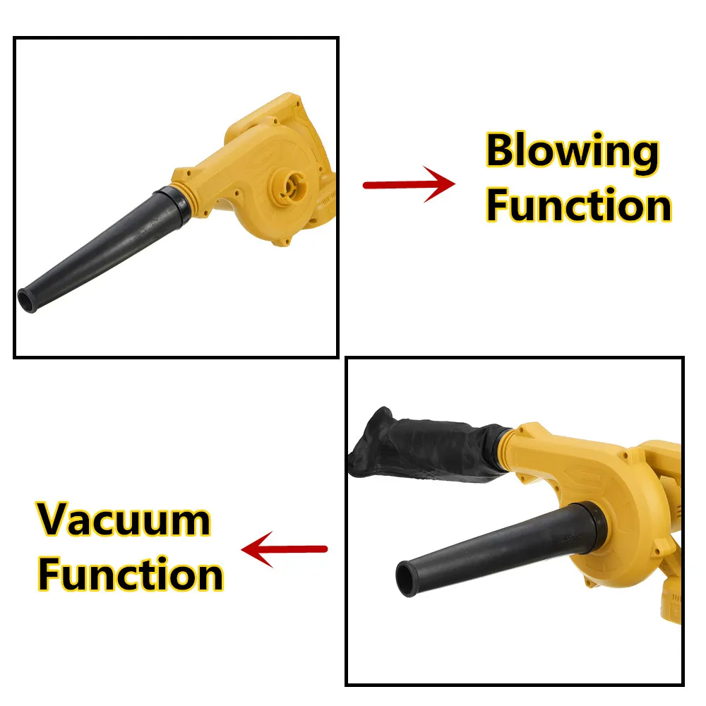 Imagem -02 - Ventilador de ar sem Fio e Aspirador Coletor de Computador de Poeira Elétrica em Espanador de Folhas Ferramentas Elétricas Bateria 20v