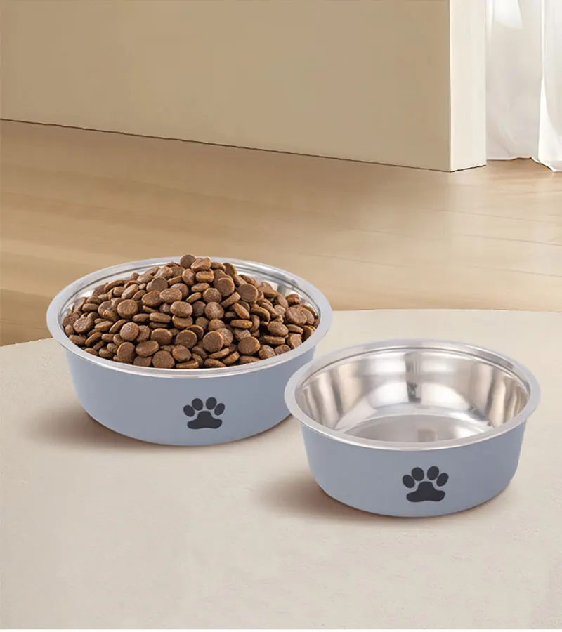 Hundenapf mit rutschfester Gummibasis und Trinknapf für kleine Katzen und Hunde, Edelstahl-Futternapf für Haustiere – Detail 4