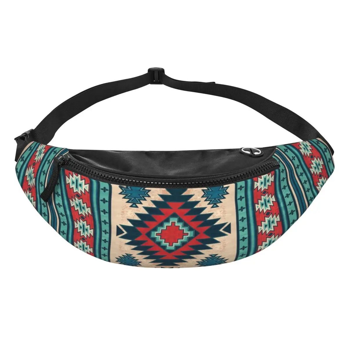 Native Southwest Navajo Mexican Ethnic Aztec Fanny Bag Custom Crossbody Waist Pack Men Women Cycling Camping Phone Money Pouch
